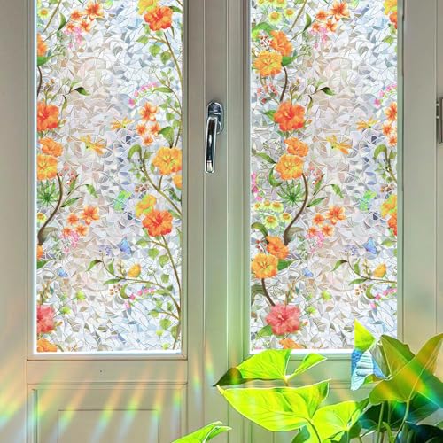 Película para Ventana Privacidad QYLTHRA Hibiscus 23.6x78.7 in miniatura 3