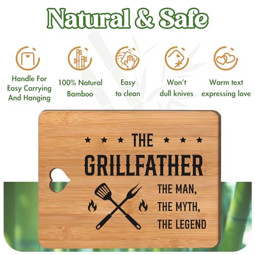 Day Gifts for Dad from Daughter Son, Dad Birthday Gifts, Birthday Gifts for Dad, Presents for Dad with Touching Words, Fathers Day Bamboo Cutting Board Gifts. - Image 6