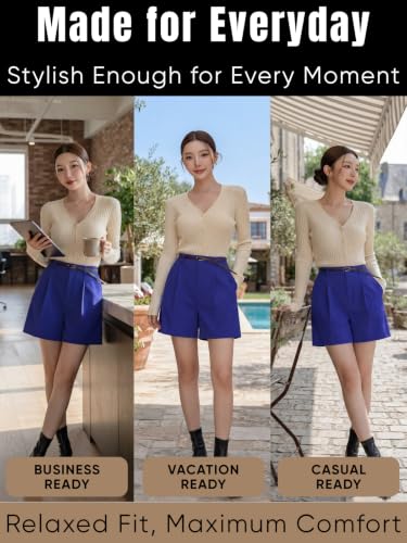 Image of GRECIILOOKS Women's Western Shorts - Trendy Knee Length Casual Bottoms | Relaxed Fit Summer Shorts for Girls & Women (Available in Plus Size)