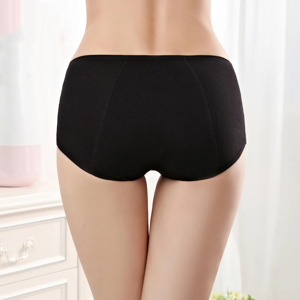 Paquete de 9 Bragas de Algodón Eriod Bragas Menstruales de Estilo Hipster Cómodas Ropa Interior Posparto Absorbentes A Prueba de Fugas Con Flujo Abundante En La Entrepierna Paquete Múltipl