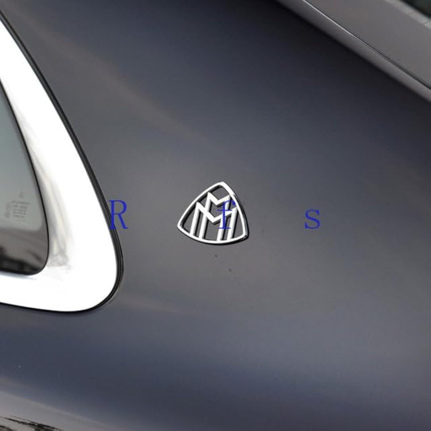 Auto Part - 3D For Maybach Side Emblem ABS Car Logo Sticker Rear Bumper Tail Door Trunk Sticker Car Rear Emblem Sticker Accessories (1pcs door silver)