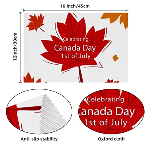 Sets de table feuille d'érable antidérapants et résistants à la chaleur
