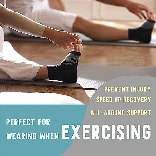 Image of 2Pairs Comprex Ankle Sleeves, Soothe Relief Socks for Neuropathy Pain Women, Plantar Fasciitis Socks for Arch Support, Achilles Tendonitis, and Foot Pain Relief (XL, Red)