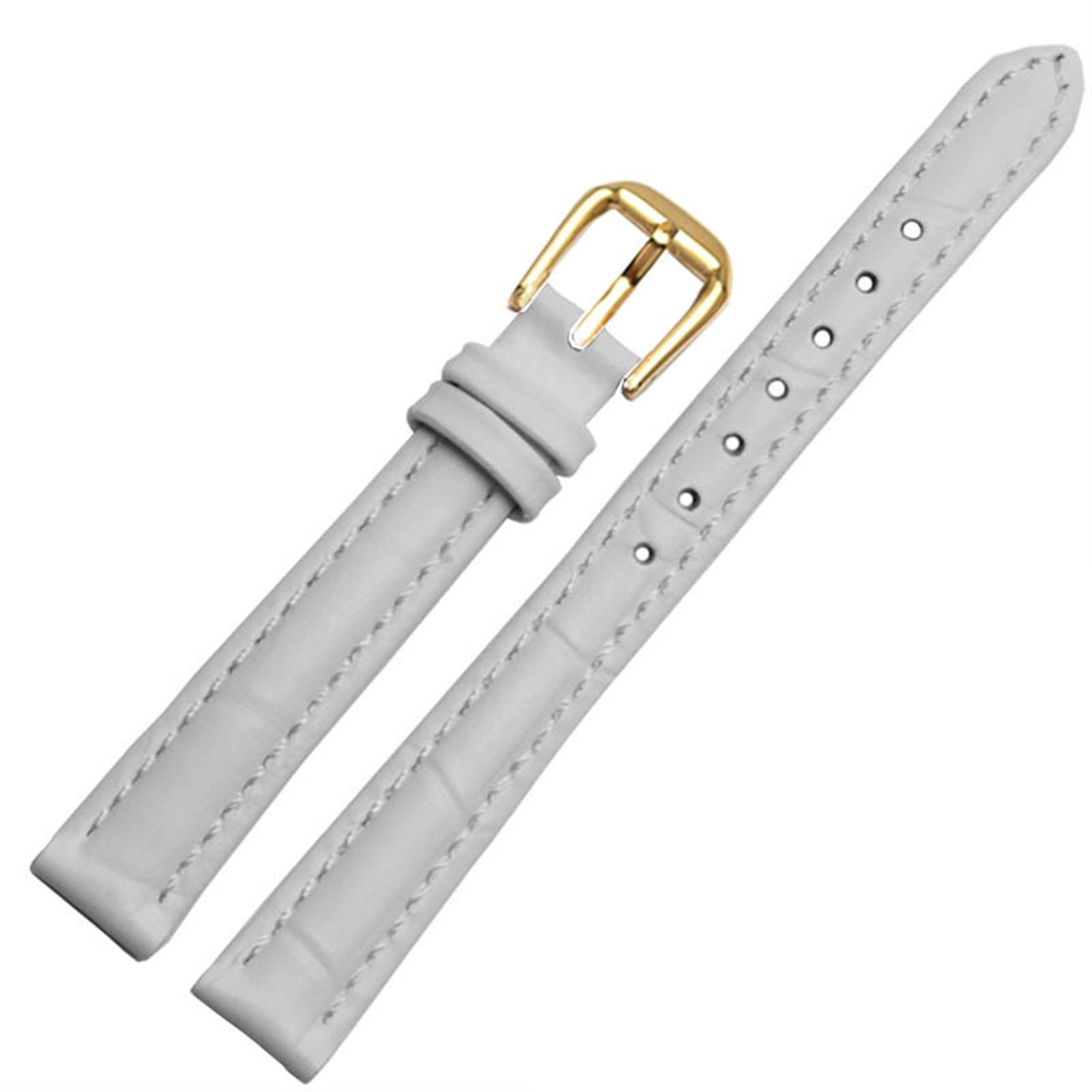Bande de montre en cuir blanc 18mm, le cadeau idéal pour fille