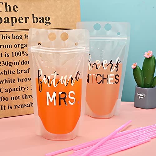 Patelai 16 Pcs Bachelorette Drink Pouch Cup con Sorbete miniatura 6