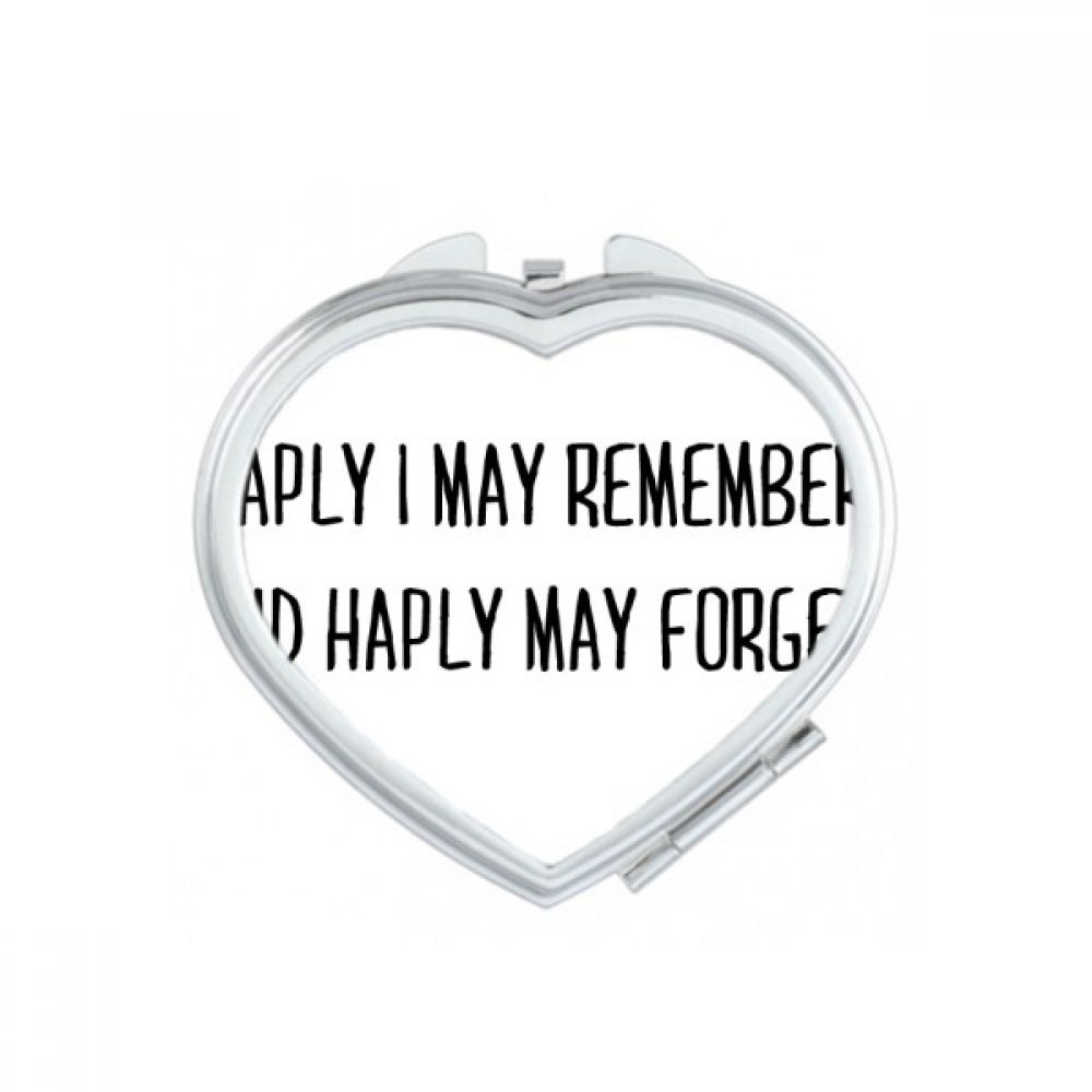Miroir de poche cadeau romantique avec citation amour pour femme