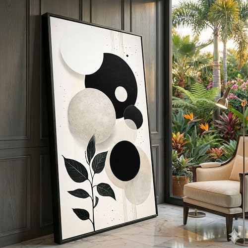 Tableau sur toile de qualité artistique décoration design circulaire abstrait