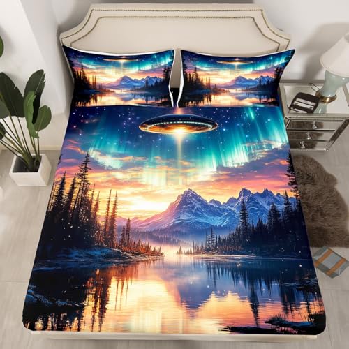 Drap-housse vaisseau spatial pour créer une chambre thème astro ado - 2