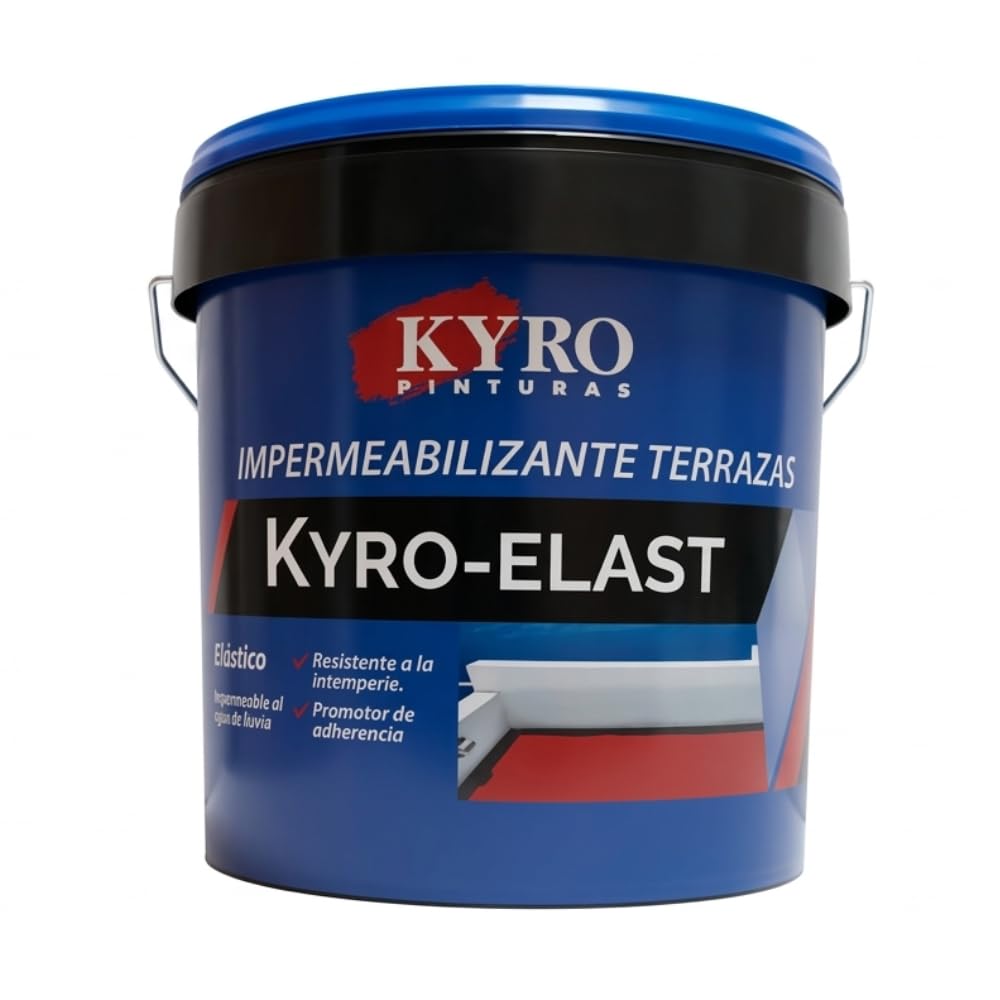 Membrana de Poliuretano al Agua (Color Transparente) - Impermeabilizante de Alta Resistencia para Terrazas, Tejados - 14L, 4L y 750ml (4 Litros)