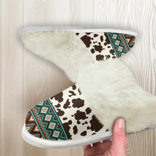 Womens Bedroom Slippers Size 5-13 Cute House Slippers for Woman Fuzzy Warm Slip On Shoes for Indoor4