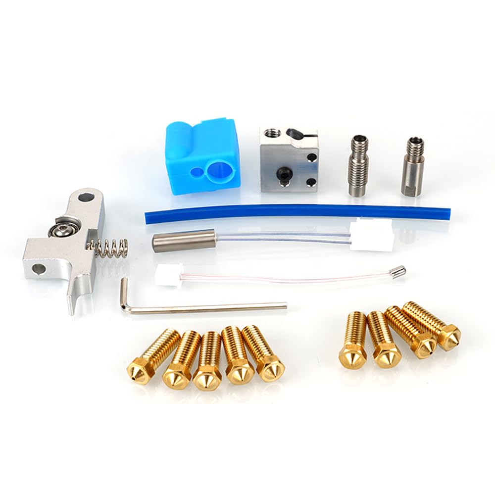 Drukarka 3D Wytłaczarka Nagrzewnica Termistor 0,4-1,2 mm Dysze Metalowy Tytan Uchwyt Hotend Zestaw Kompatybilny z Artillery Sidewinder X1 X2 Genius Pro Volcano Hot End