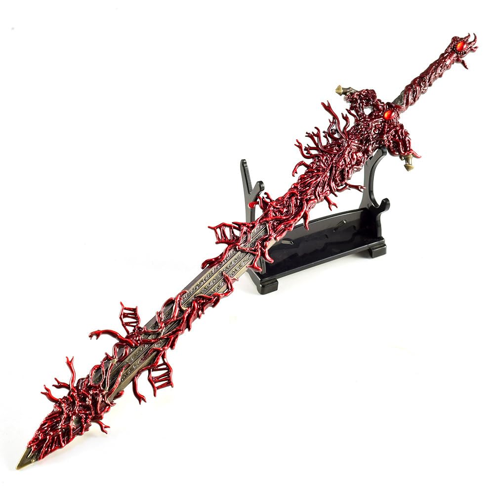 VNVFJKLO Game prop model, 11.8" Game Props with Display Stand Desk Decoration Ornaments Gaming Gift for Men Cosplay Anime Decor