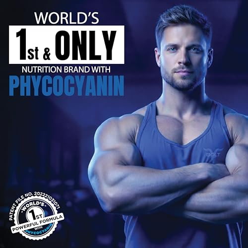 Image of Bolt Micronised Creatine Monohydrate 3000 Powder|With Phycocyanine|Boosts Athletic Performance|Provides Energy Support For Heavy Workout|Formulated In Usa| 250 grams (0.55Lb),83 Serving|Unflavored