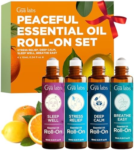 Gya Labs Peaceful Roll on Essential Oils Set - 0.34 Fl Oz Each - ...