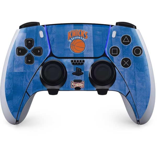 Skinit Decal Gaming Skin Compatible with PS5 DualSense Edge Pro Controller - Officially Licensed NBA New York Knicks Hardwood Classics Design
