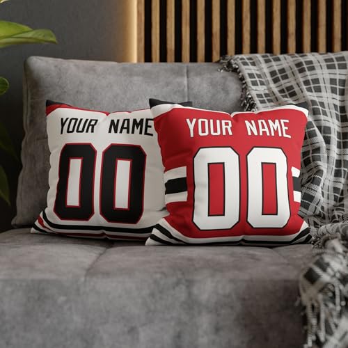 Image of ANTKING Chicago Throw Pillow Personalized Custom Any Name and Number for Men Women Boy Gifts