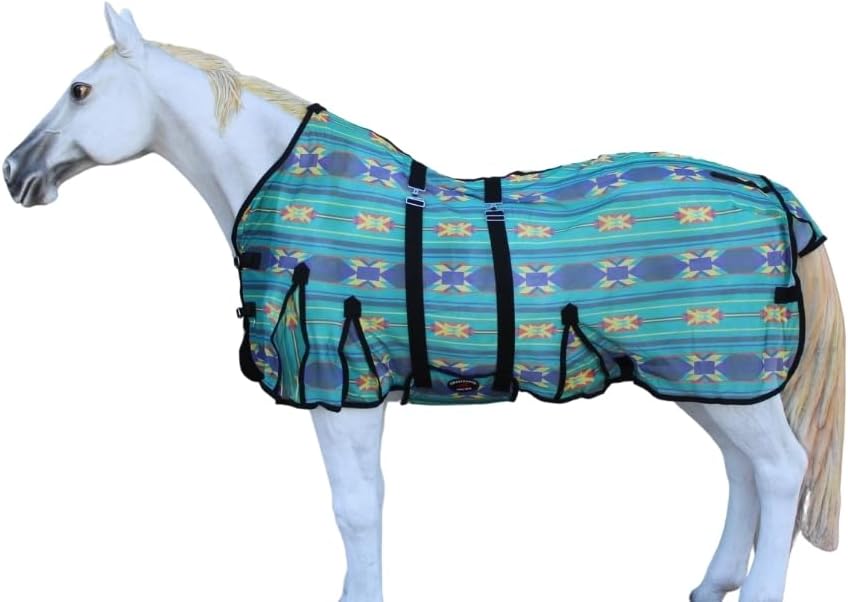 Challenger Horse Mesh Light Weight Summer Sheet Fly Sheet Protection Airflow Teal 73430