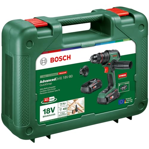Perceuse visseuse sans fil AdvancedDrill Bosch 18V 80 2 batteries 18V 2 5 Ah 1 chargeur AL18V 46 coffret de rangement - vue 10