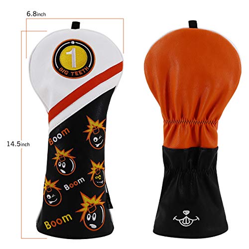 image for Big Teeth Golf Head Covers Driver Headcover 460cc #1 Golf Club Protect