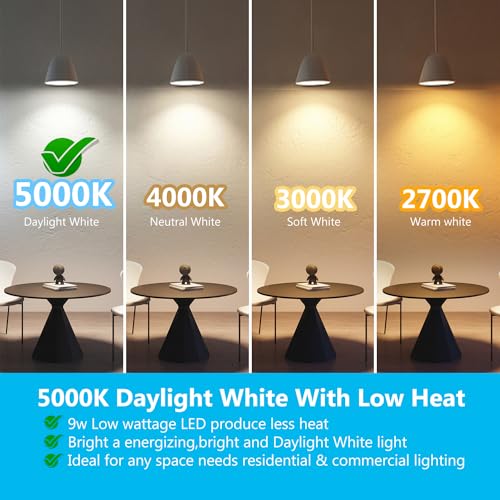 DAYBETTER BR30 LED Light Bulbs Indoor Flood Light, 6Pack 5000K Daylight White LED Bulb 65W Equivalent, Dimmable, E26 Bas - Additional View