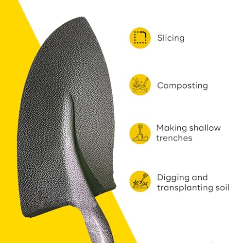 Image of Yuvcon Shovel for Digging, Made of Metal for Heavy-Duty use, Lightweight, Easy to Carry Shovel for Gardening & Agriculture Digging Tool (Spade)