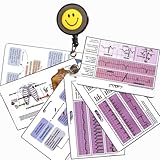 Cardiac EKG Reference Badge Card (6 Cards + Cheat Sheets PDF + Badge Reel) - ACLS, BLS, Cardiac Rhythm Reading - Tele Nurses, ICU, ER Nurse Card, Nursing Student, EMT, EMS, Paramedics, Nursing School