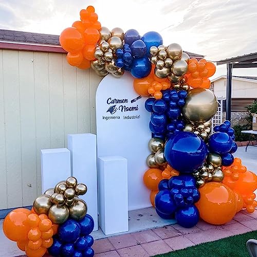 Image of Navy Blue Balloons Different Sizes, 113 Pcs 12 /10 /5 Inch Dark Blue Balloon Arch Garland Kit, Matte Navy Night Blue Helium Latex Balloons Set for Men Birthday Baby Shower Christening Party Decorations