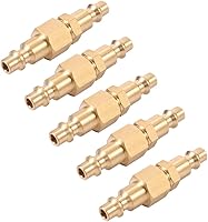 Vista 7 de Adaptador de conexión rápida de manguera de aire hembra de latón NPT de latón de 1/4 pulgadas, acoplador de aire y kit de enchufes, accesorios