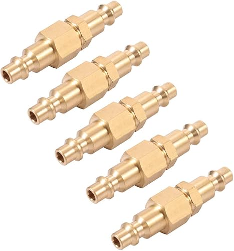 Acoplamiento de 14 pulgadas x 14 pulgadas NPT hembra y macho de latón adaptador de conexión rápida, acoplador de aire y kit de enchufes, accesorios