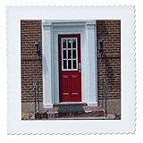 Square dimensions (in inches): 25 L x 25 W, image dimensions (in inches): 23 L x 23 W 100% poloyester; image is soft to touch. Made in USA Edges have pinking shear cut Image will not fade with washing. Image not a transfer, part of material