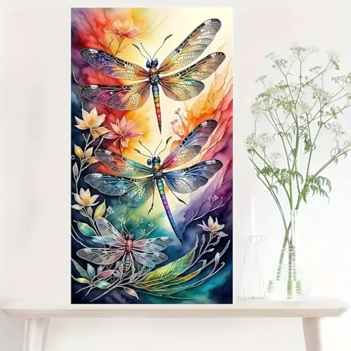 Tableau libellule colorée pour décoration de chambre et bureau - 3