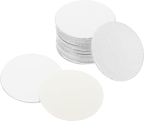 PATIKIL Revestimiento de tapa de papel de aluminio de 1.457 in1.44 pulgadas, 100 revestimientos de sellado térmico resistentes por inducción de