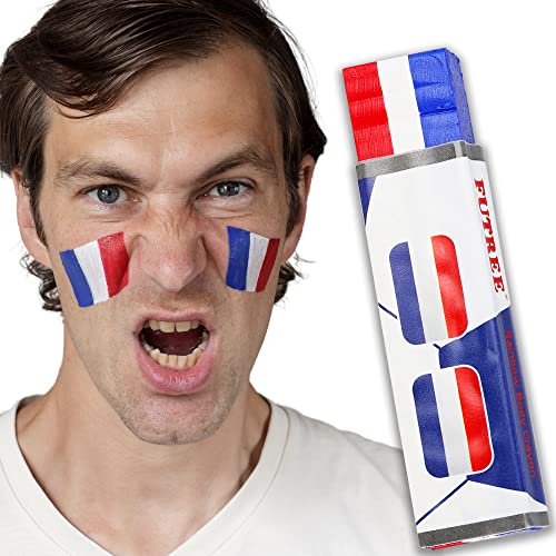 Lubibi Maquillage Supporter France,Stylo de maquillage,Stick de Maquillage,Drapeau de la Coupe du monde de football,Article de fan,Equipe de France,Coupe du monde EM WM maquillage bleu blanc rouge Cover
