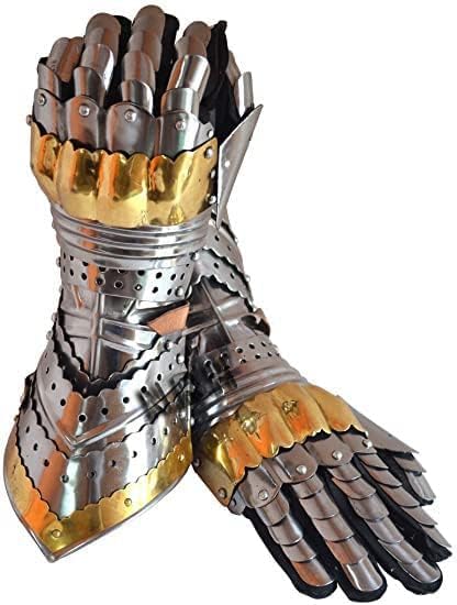 antiquegifts2019 Metal Knight Style Gauntlets Fully Functional goblet Armor Gloves