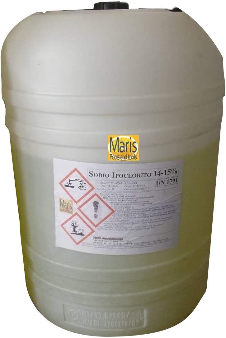 Sodium Hypochlorite for Disinfection Drinking Water and Treatment Water Pools, Canister kg 50