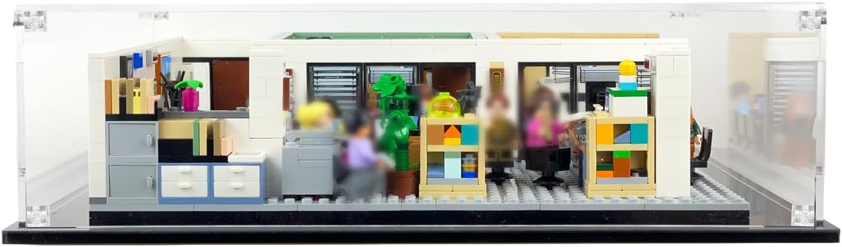 Acrylic Display Case Compatible with Lego 21336 The Office Set,Clear Acrylic Box,Dust-Proof Display Box Compatible with Lego 21336, Size:13.7x11.81x5.9in(NOT Included The Model)