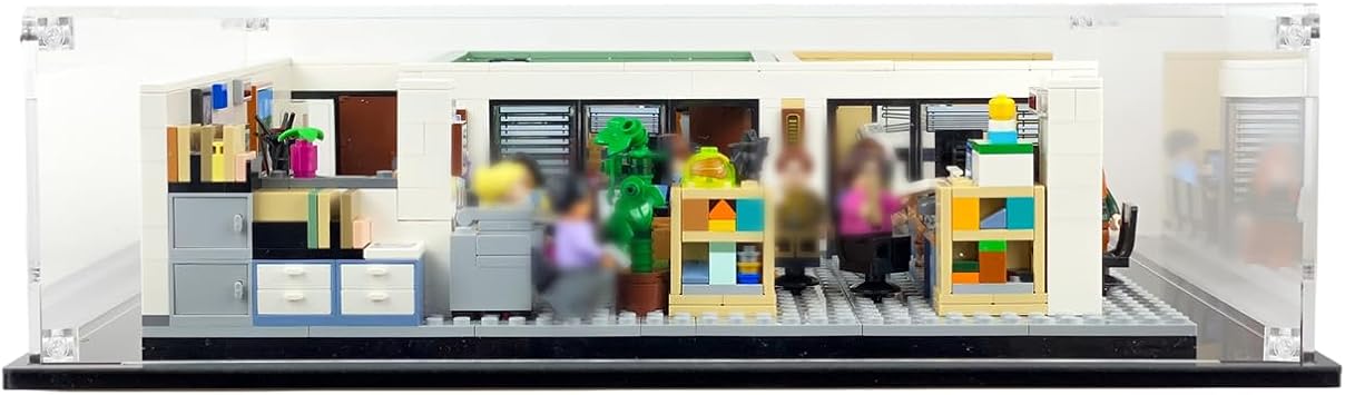 Acrylic Display Case Compatible with Lego 21336 The Office Set,Clear Acrylic Box,Dust-Proof Display Box Compatible with Lego 21336, Size13.7x11.81x5.9inNOT Included The Model