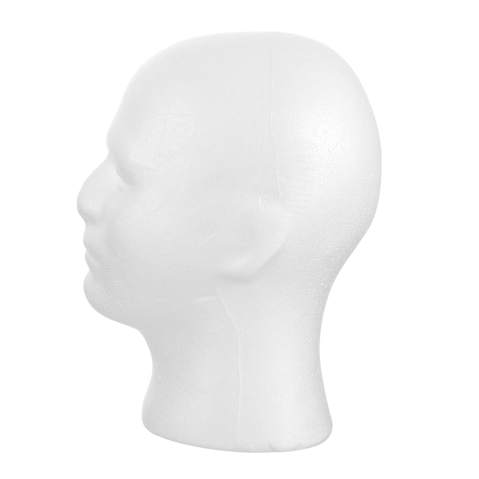FRCOLOR Mannequin Head Plastic Stand Glass Holder Hat with Hair for Men Artist Mannequin Mannequin Head Mannequin Head Stand Foam White Display Wig Head Mannequin Head Model Male
