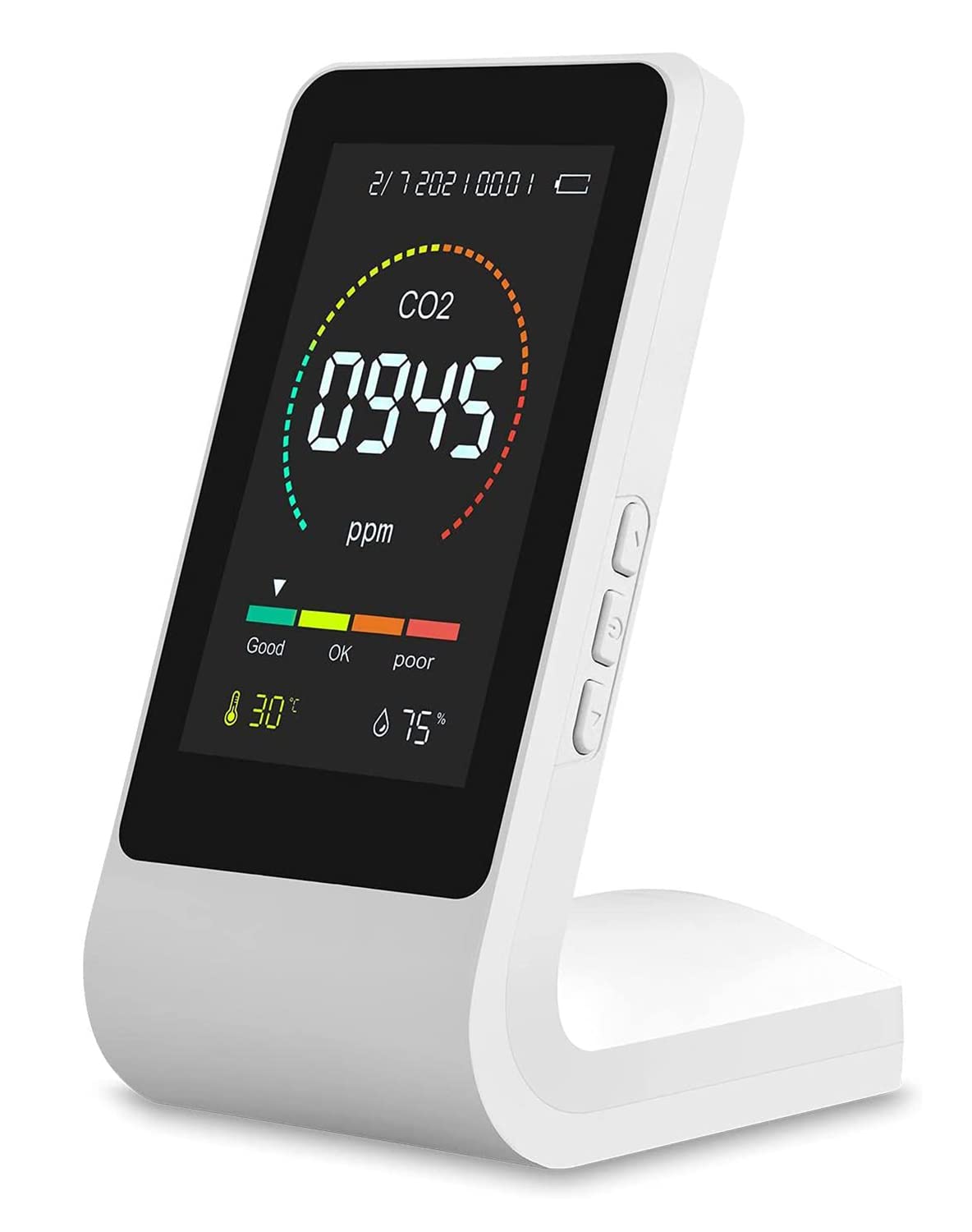 LXT PANDA Air Monitor CO2 Carbon Dioxide Detector, Easy Calibration, For CO2 /Temperature/Humidity For Home Office Car Gym.