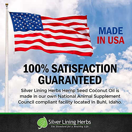Silver Lining Herbs Coconut Oil for Dogs with Hemp Seed Oil | 8oz Bottle | Anti Itch & Hot Spot Treatment For Dogs Skin & Coat | Allergy Aid | Supports Immune System, Joints, & Digestion | Made in USA - Image 7