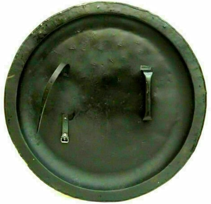Medieval Round 300 Spartan Shield - Greek King Leonidas 18 Gauge Steel Armor LARP SCA Warrior Cosplay Battle Ready Shield Men