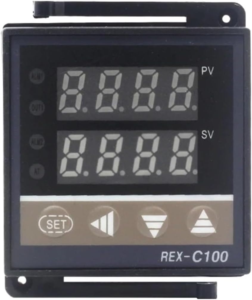 REX C100 Digital PID Temperature Controller REX-C100 Thermostat 0-400℃ K Type Input 40DA SSR Relay 0-40A Heatsink VaneAims(1 Set with Base)