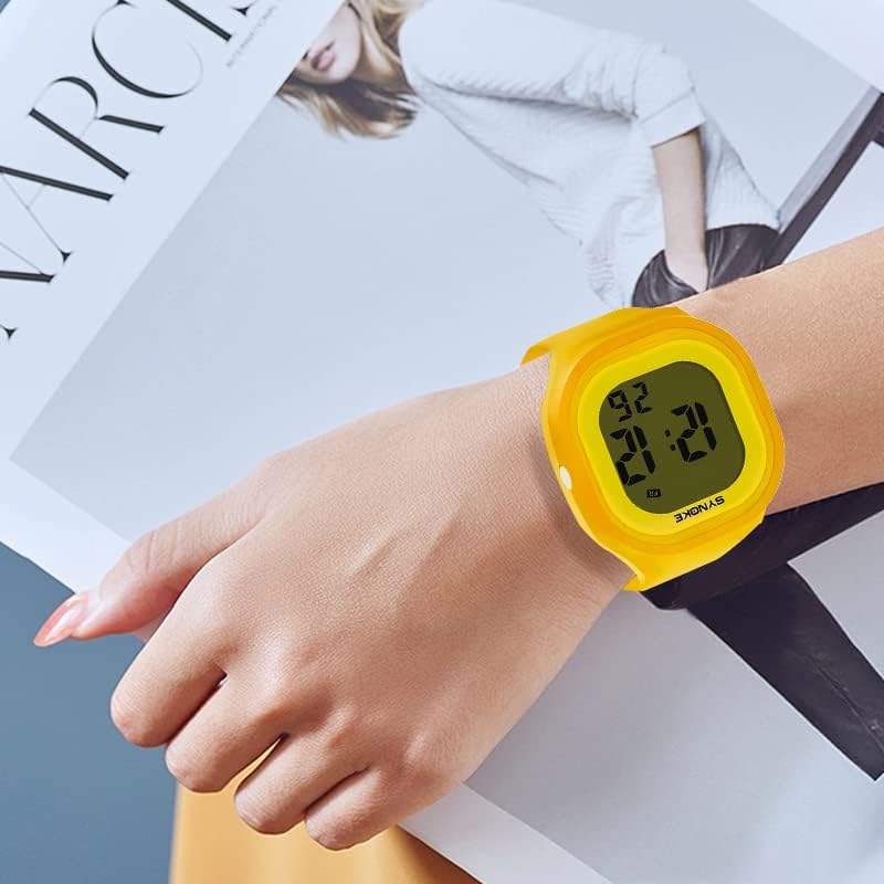 Miniatura 7 de Gosasa Reloj luminoso impermeable masculino y femenino del silicón del electrón los 164.0 ft de los relojes LED de los deportes de Digitaces