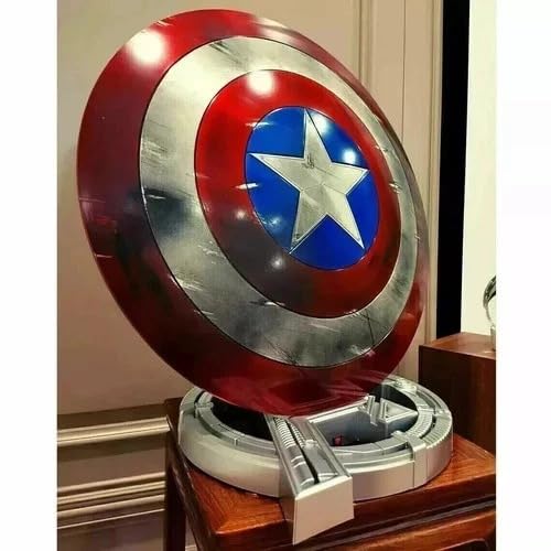 Scudo di Capitan America in metallo 1:1, MCU Movie Prop Battle Damage Captain Shield