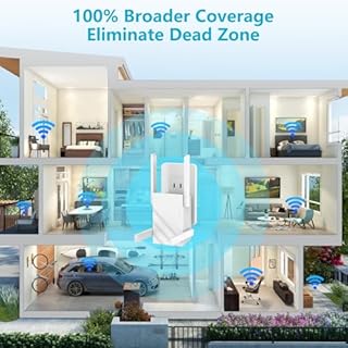 2025 1.2Gbps WiFi Extender Signal Booster, Up to 12880 sq. ft, Dual Band 5GHz/2.4GHz, WiFi Extenders Signal Booster for Home, WiFi Range Extender with Ethernet Port, Connects 100+ Devices