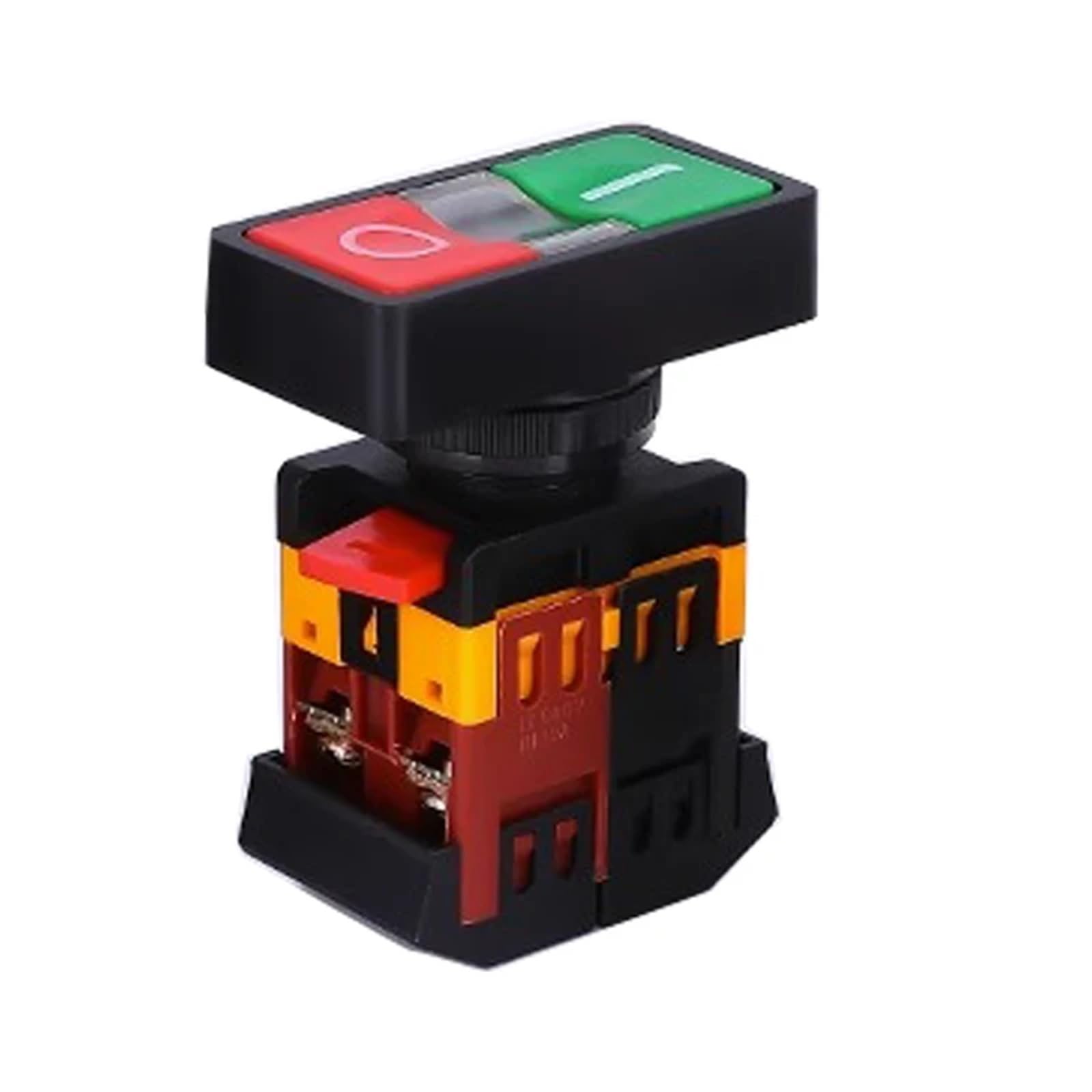 IDGTTLDF 22mm/25mm/30mm APBB-22/AS22/PPBB-30 on/Off Start Stop Push Button Switch 10A/660V Self-Reset/Momentary Light Switch(Black,24V)