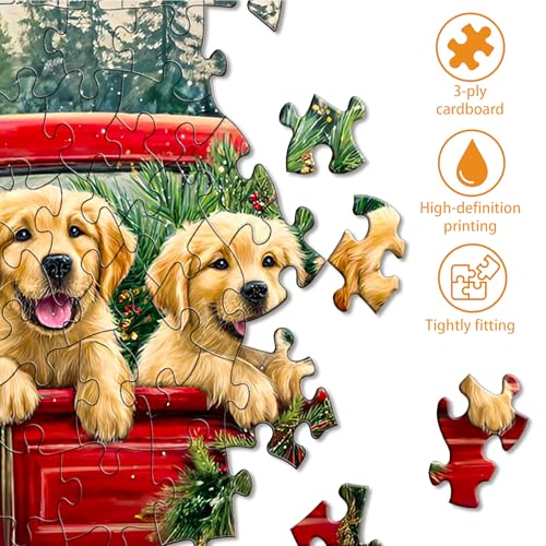 VAIIEYO Christmas Jigsaw Puzzles for Adults 1000, Puppy Jigsaw Puzzles, Puzzles for Adults Fun & Challenging Colorful Puzzles - Image 2