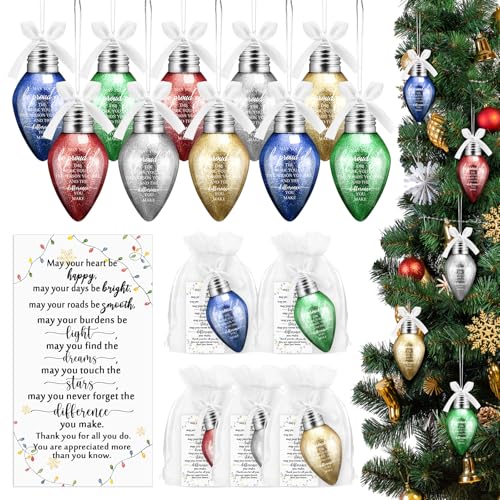 Riceshoot 30 Sets Christmas Appreciation Gifts for Coworker Lightbulb Shaped