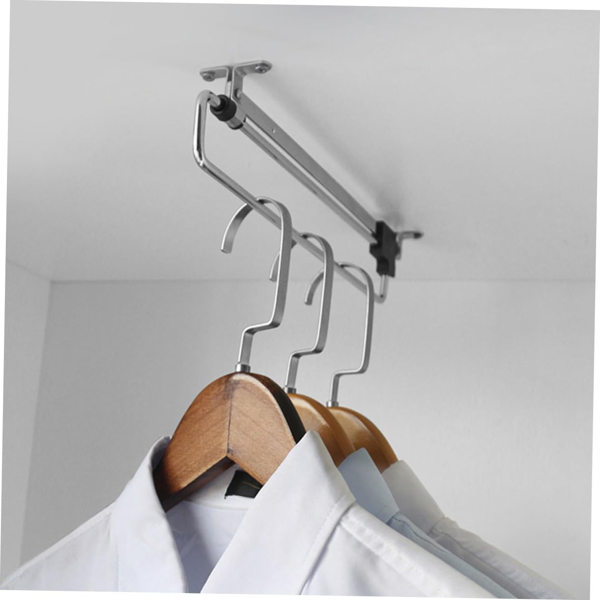 Cabilock 5pezzi Barra Appendiabiti Regolabile in Ferro e Plastica per Armadio, per Camera da Letto