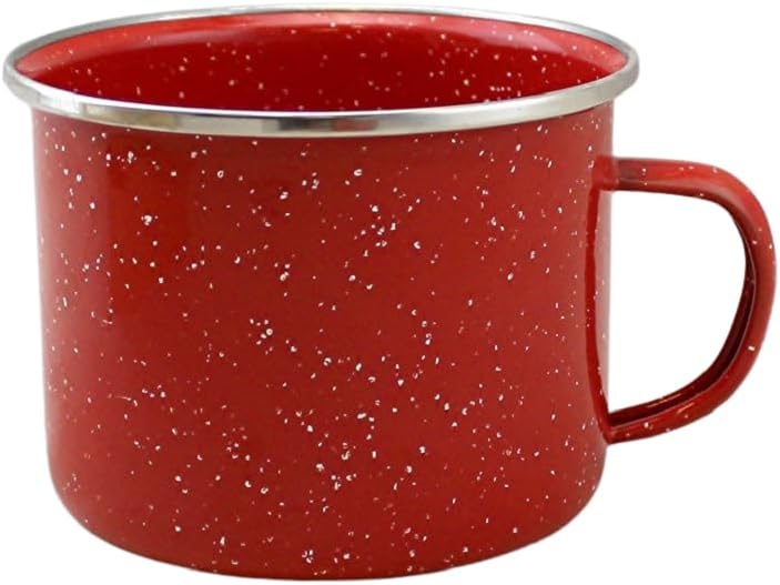 16oz Enamel Mugs 2-Pack - Versatile for Camping, Beach, Travel, Home, and Outdoor Use: Ideal for Hot/Cold Beverages, Soup, and More by Dependable Industries (Red) - Image 2